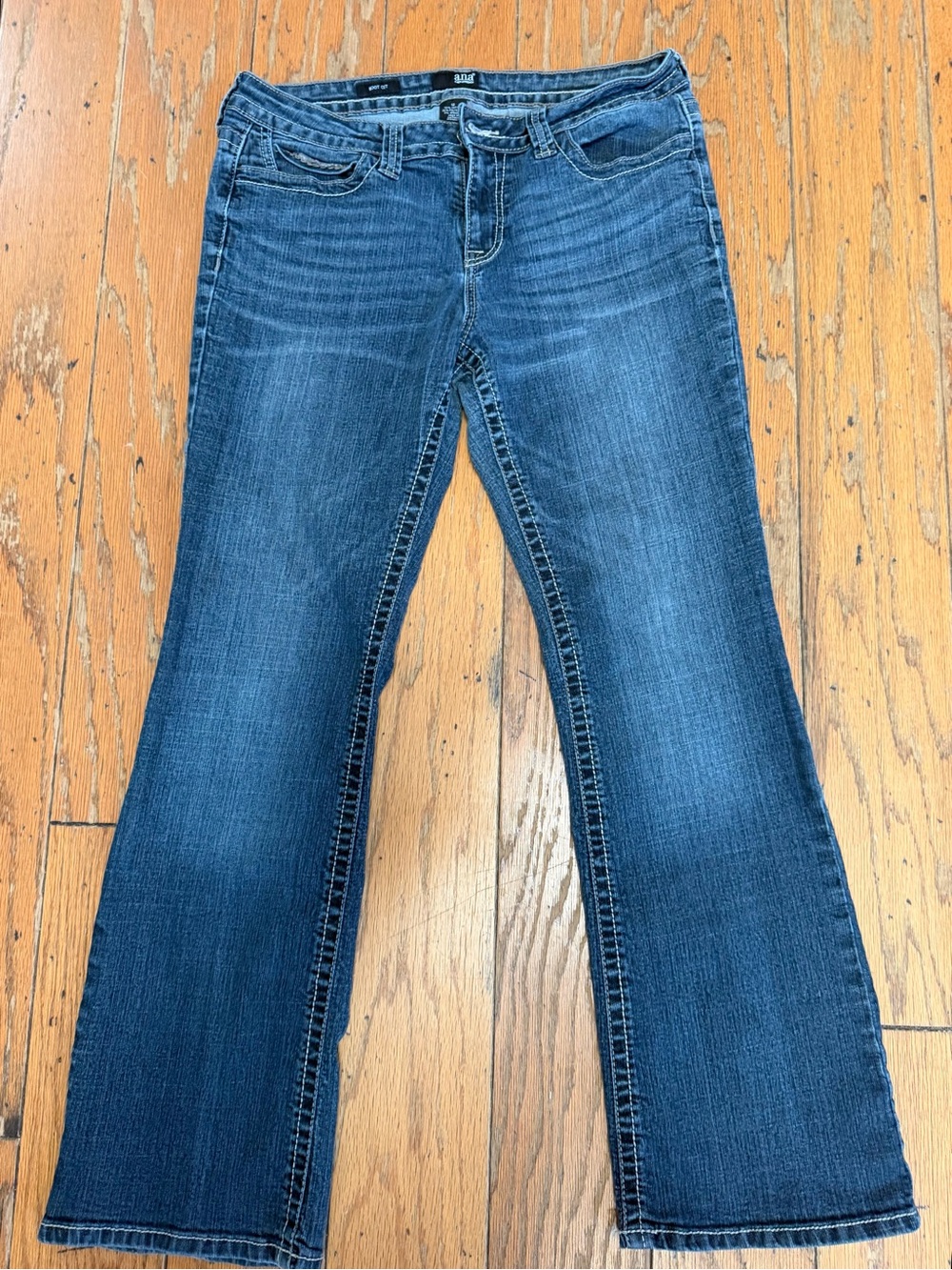 a.n.a A New Approach Size 12 Bootcut Jeans Flap Pocket Blue Denim
